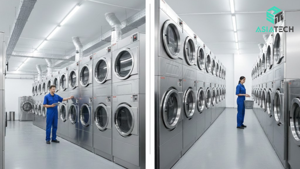 máy giặt cửa trước và cửa trên