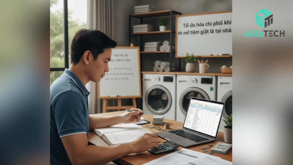 mở tiệm giặt là tại nhà