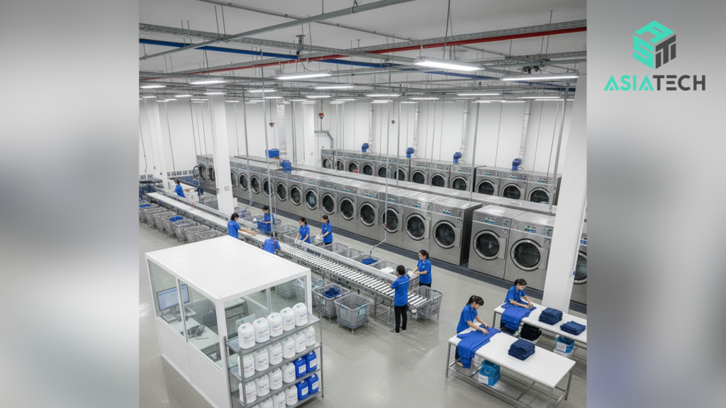quản lý chuỗi tiệm giặt là