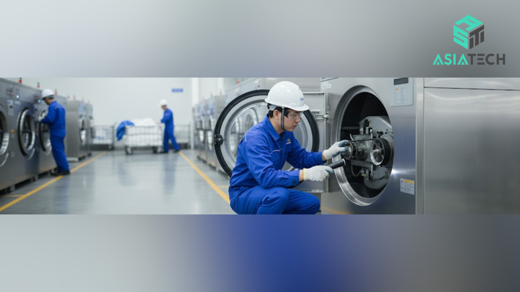 xử lý sự cố máy giặt công nghiệp