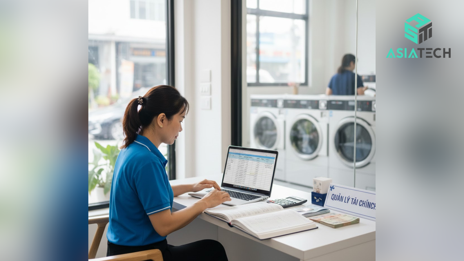 quản lý tài chính tiệm giặt là
